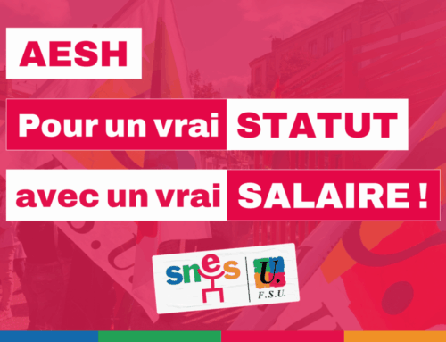 Pour un vrai statut pour les AESH